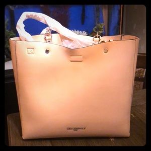 Karl Lagerfeld reversible pink tote